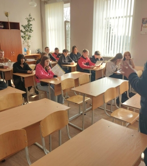 05.03.2025 р. відбулася зустріч представників КЗ «Олександрійський медичний фаховий коледж» ( Дробишев Є.А.) зі здобувачами освіти 9-х класів